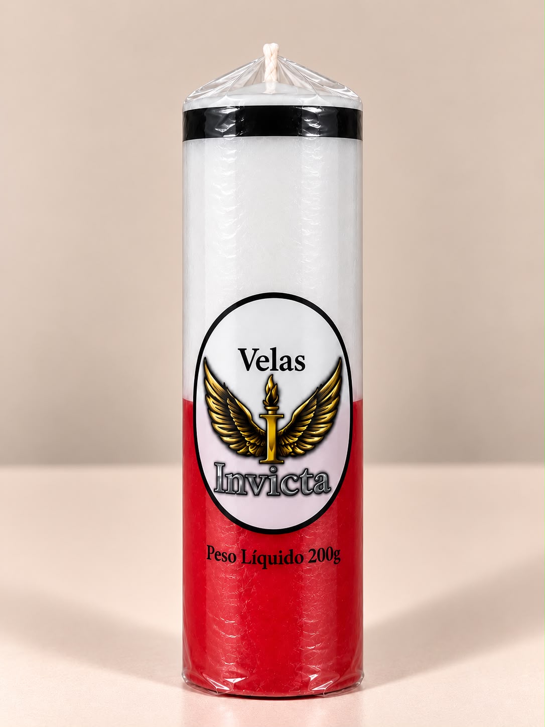 Vela 7 Dias bicolor Branca/Vermelha