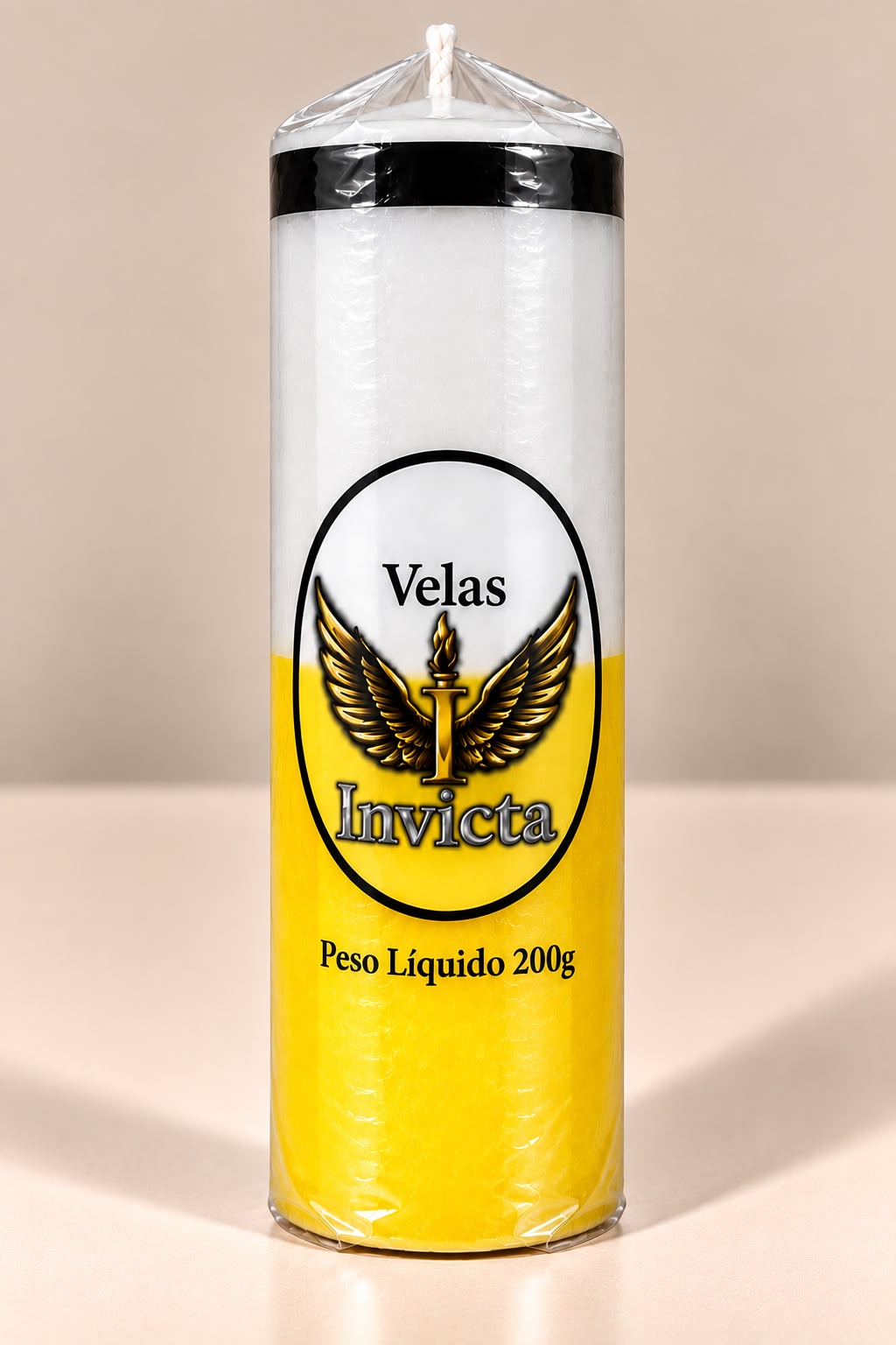 Vela 7 Dias bicolor Branca/Amarela