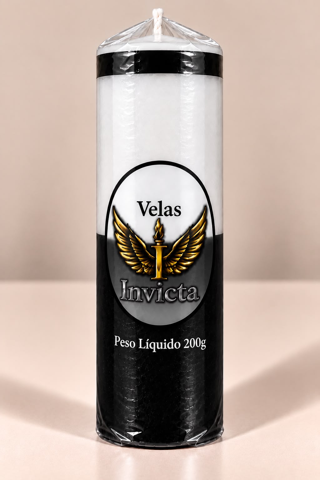 Vela 7 Dias bicolor Branca/Preto