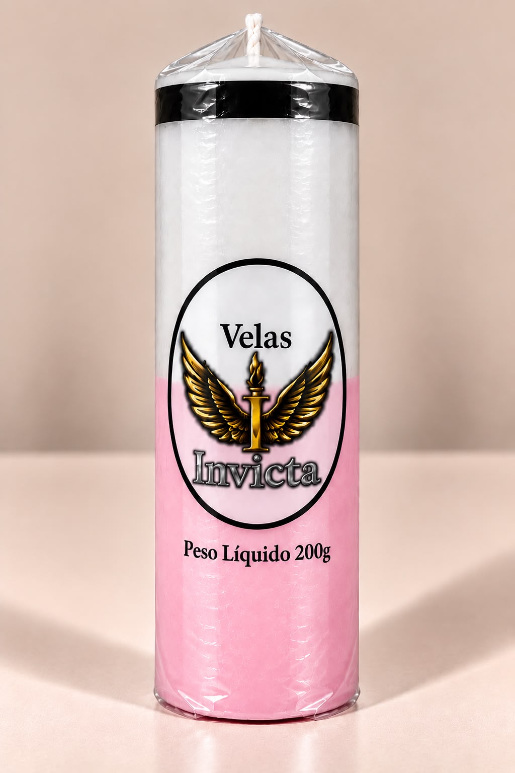 Vela 7 Dias bicolor Branca/Rosa